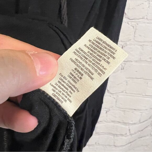 We The Free Free People Black Tie Oversized Blouse Size Small - Picture 5 of 7